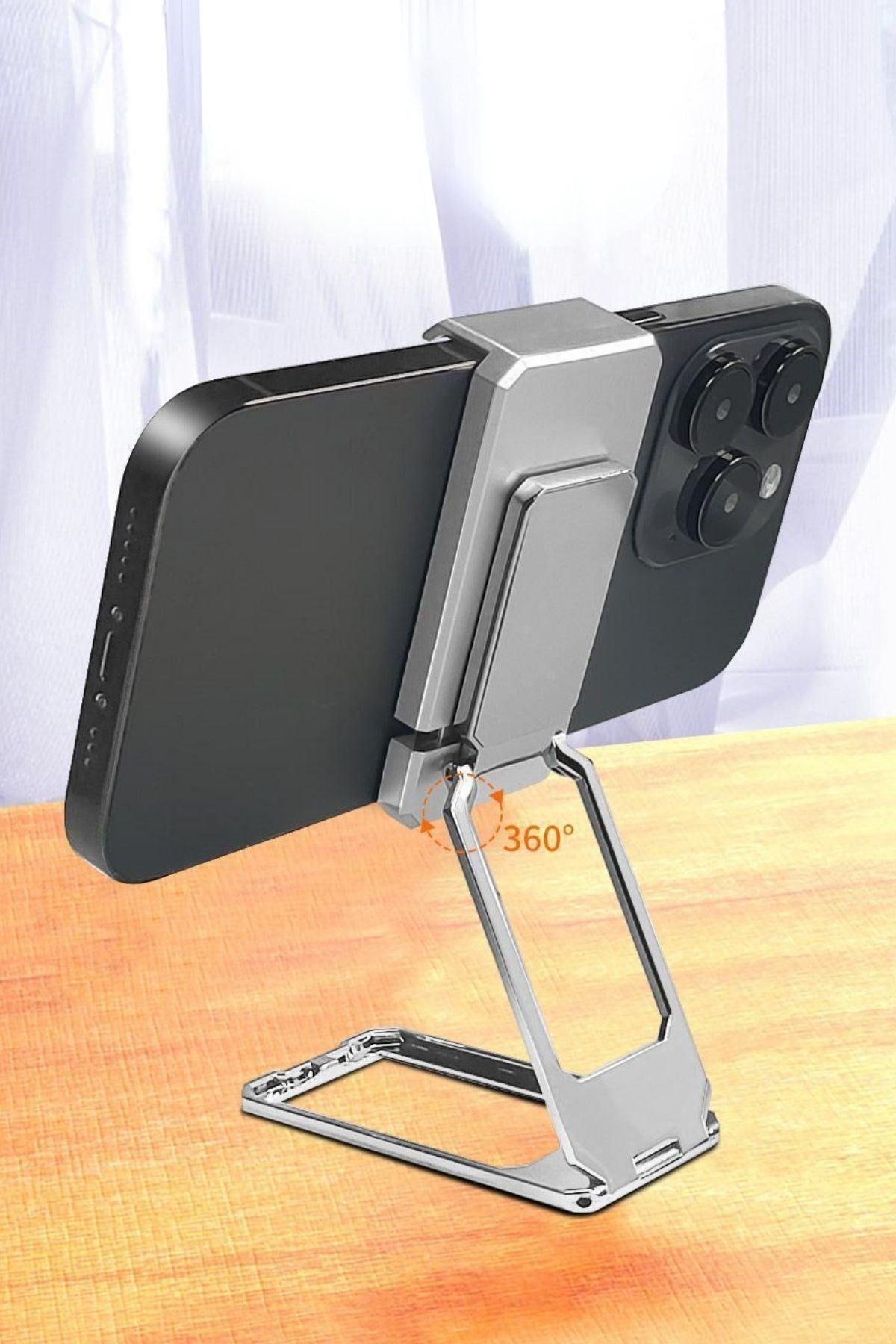 ANKAVERSE® 360° Döner Evrensel Metal Telefon Standı