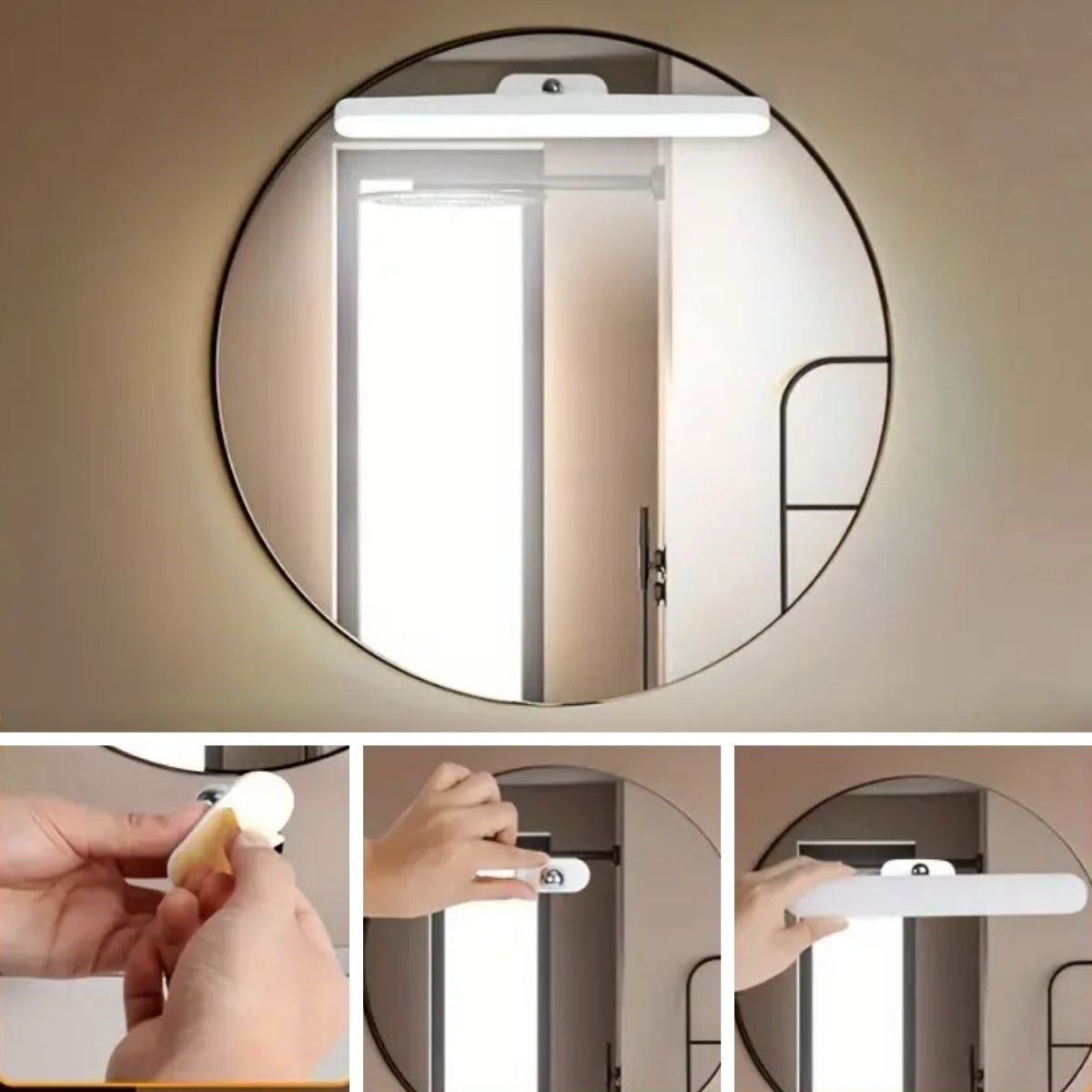 ANKAVERSE® Dokunmatik USB İle Şarj Olabilen 27 cm Led Aydınlatma Makyaj Aynası Işığı