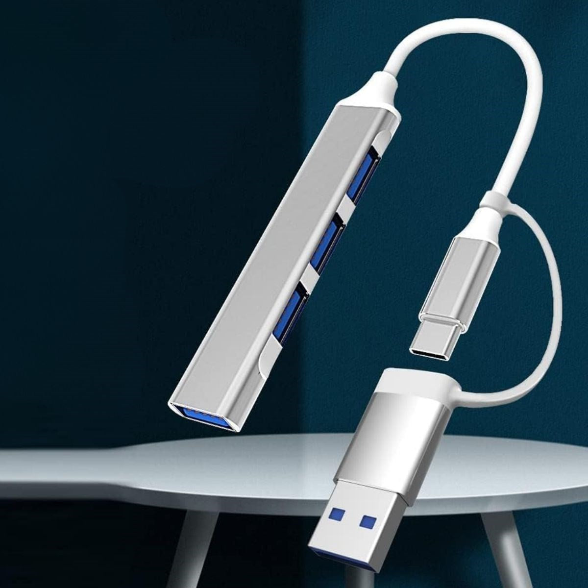 ANKAVERSE® 4 Port'lu Bağlantı İstasyonu Ultra İnce USB Bölücü TYPE-C tipi Çoklu Arayüz Adaptörü Multi Usb Çoklayıcı