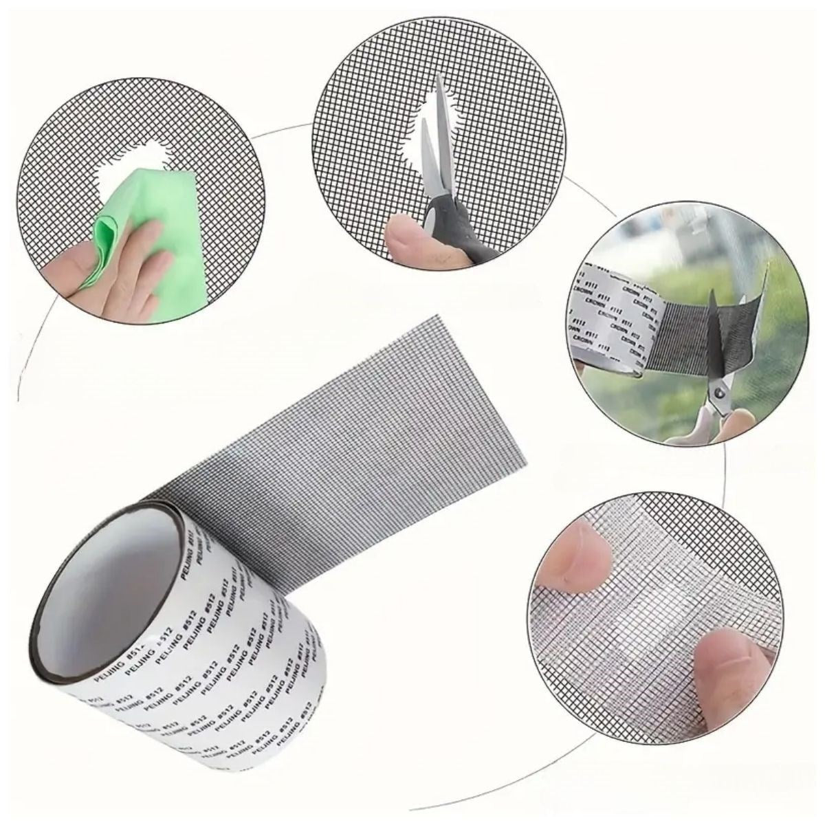 ANKAVERSE® Güçlü Yapışkanlı Pencere Tamir Bandı, Böcek Önleyici Yama Bandı 2 mt x 5 cm