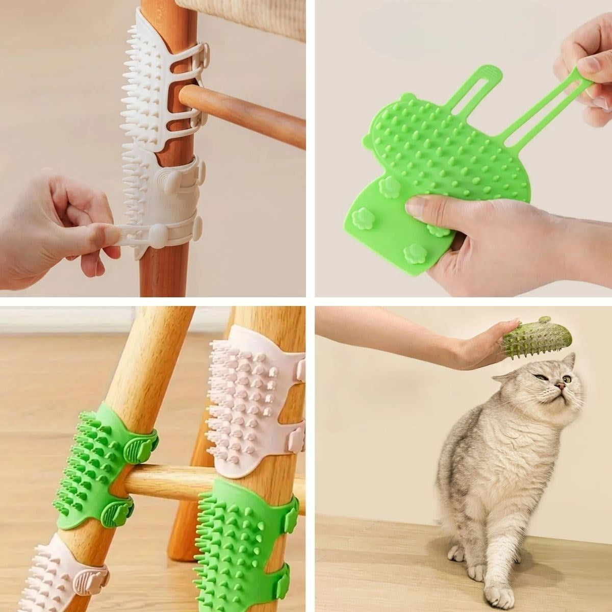 ANKAVERSE® Ayarlanabilir Silikon Kedi Kaşınma Tarağı