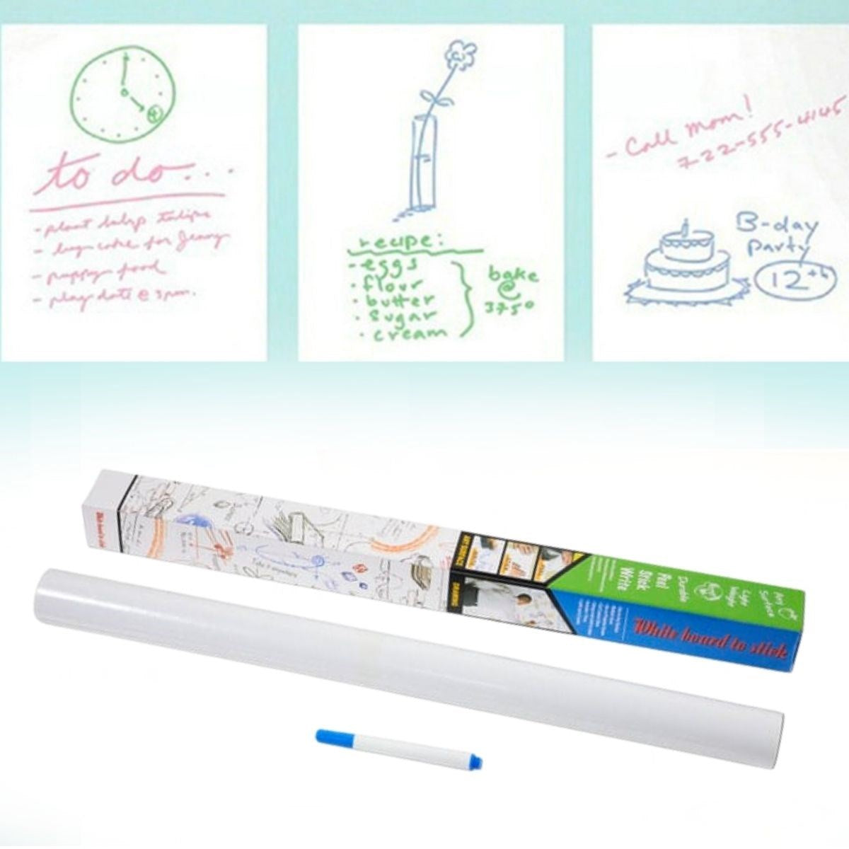 ANKAVERSE® Silinebilir Duvar Sticker Yazı Tahtası - 60x100 cm