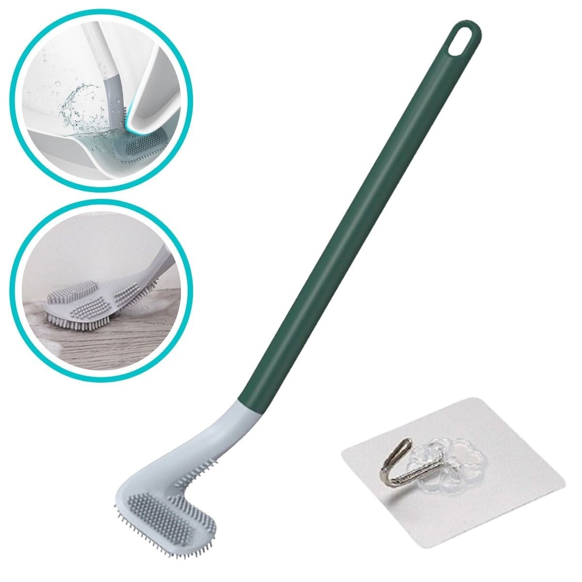 ANKAVERSE® Golf Tasarımlı Silikon WC Klozet Mutfak Temizlik Fırçası Kanca Hediyeli