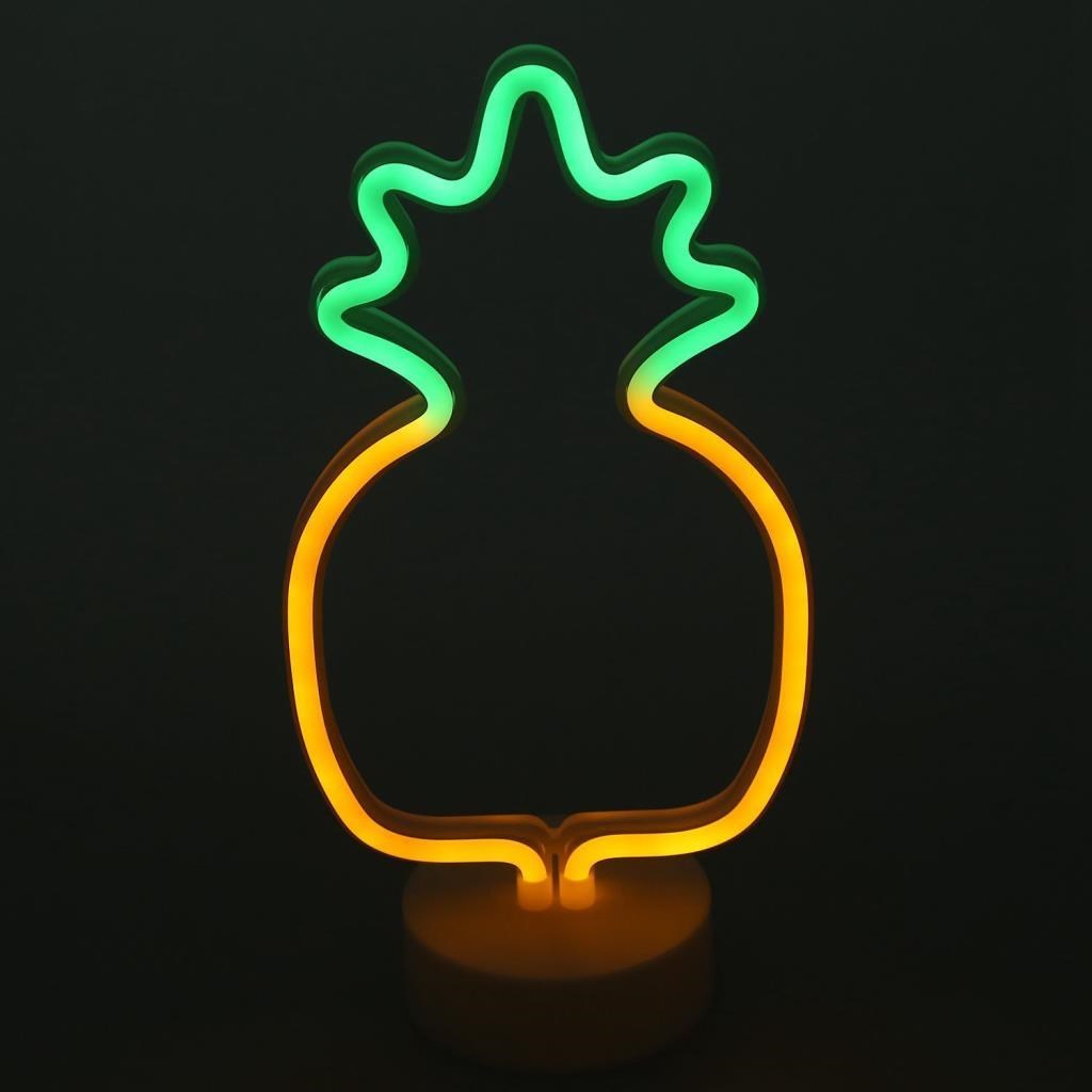 ANKAVERSE® Dekoratif Ananaslı Neon Led Masa Ve Gece Lambası Hediyelik Lamba
