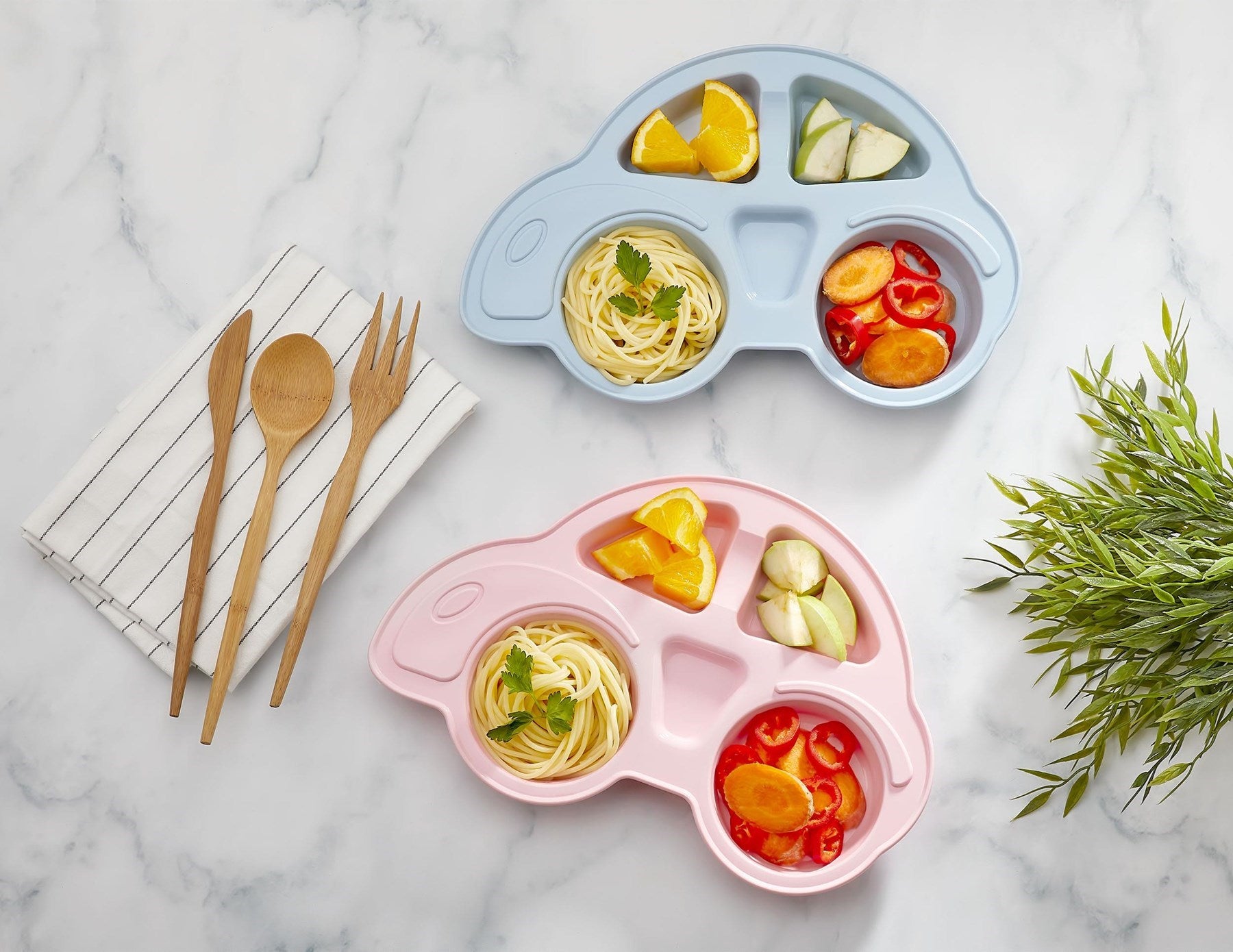 ANKAVERSE® Araba Şeklinde Eğlenceli Bebek Mama Tabağı