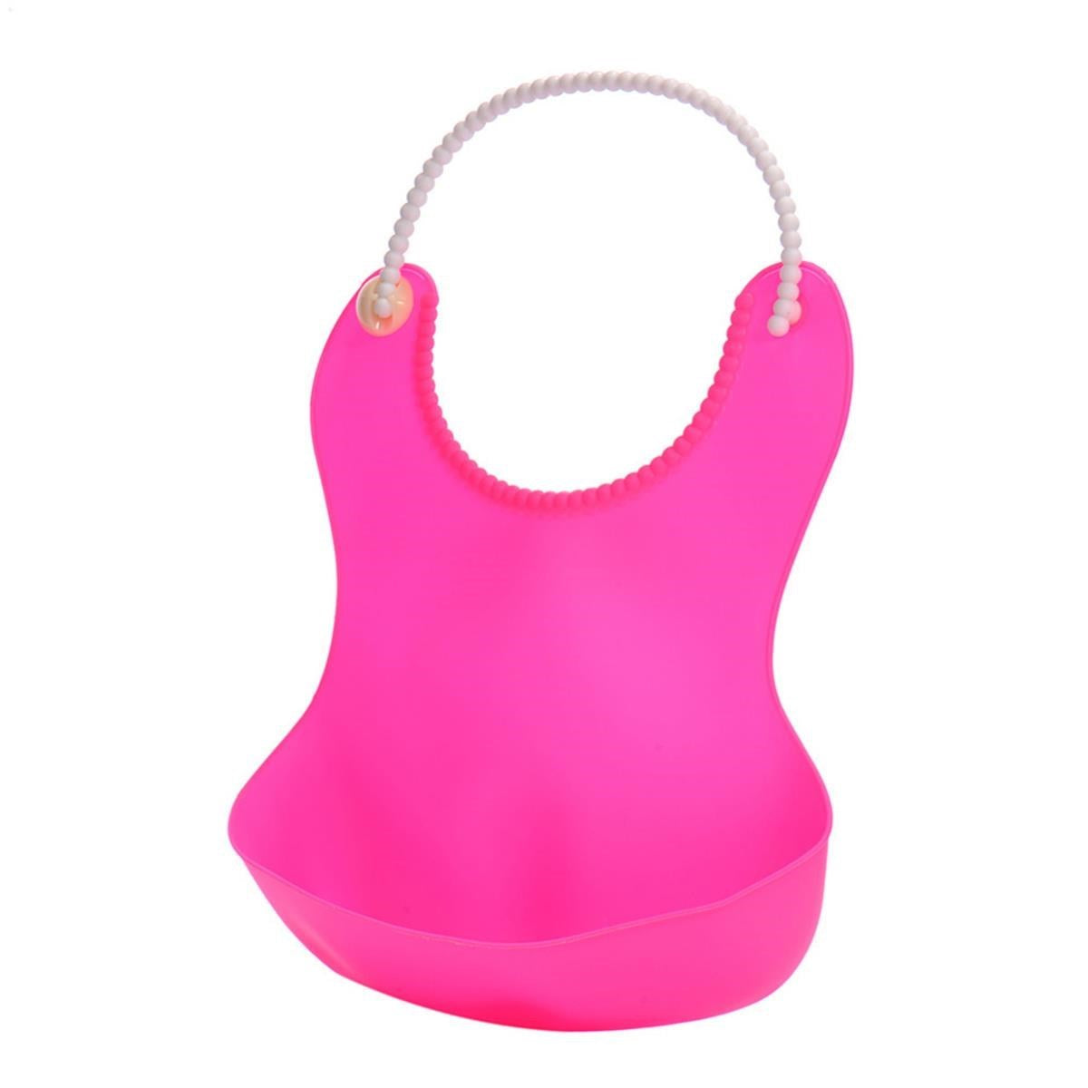 ANKAVERSE® Pembe Silikon Bebek Mama Önlüğü - Dökülme Önleyici ve Bükülebilir