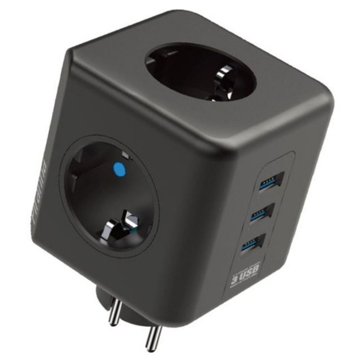 ANKAVERSE® Akıllı Küp Priz: 3 AC + 3 USB, Isı ve Çocuk Korumalı
