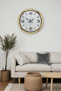 Zentime Gold Lüks 40 Cm Metal Modern Duvar Saati