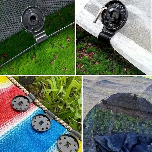 10 Adet Güneşlik Filesi Sabitleme Klipsleri, Gölgelik Bezi ve Brandalar İçin Dayanıklı Plastik Kelepçe Kancaları (5286)