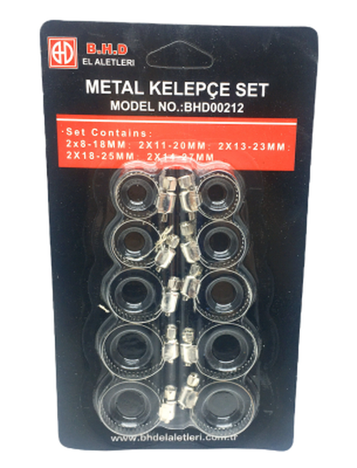 10 PARÇA  METAL HORTUM KELEPÇESİ SET (5286)