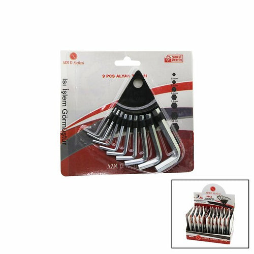 10 PARÇA  KARTLI ALYAN ANAHTAR TAKIM SETİ120MM-NO-1.5-10 (5286)