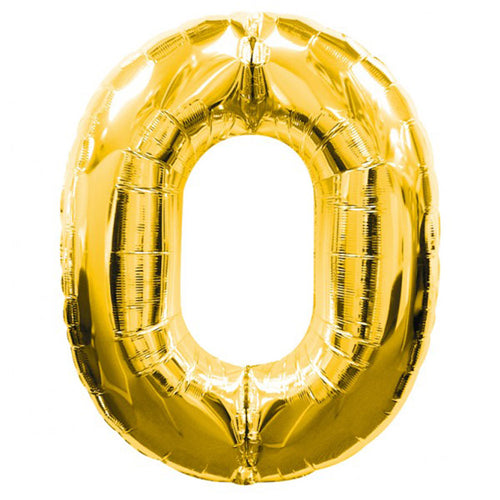 0 Rakamlı Folyo Balon Gold Renk  40 inç (5286)