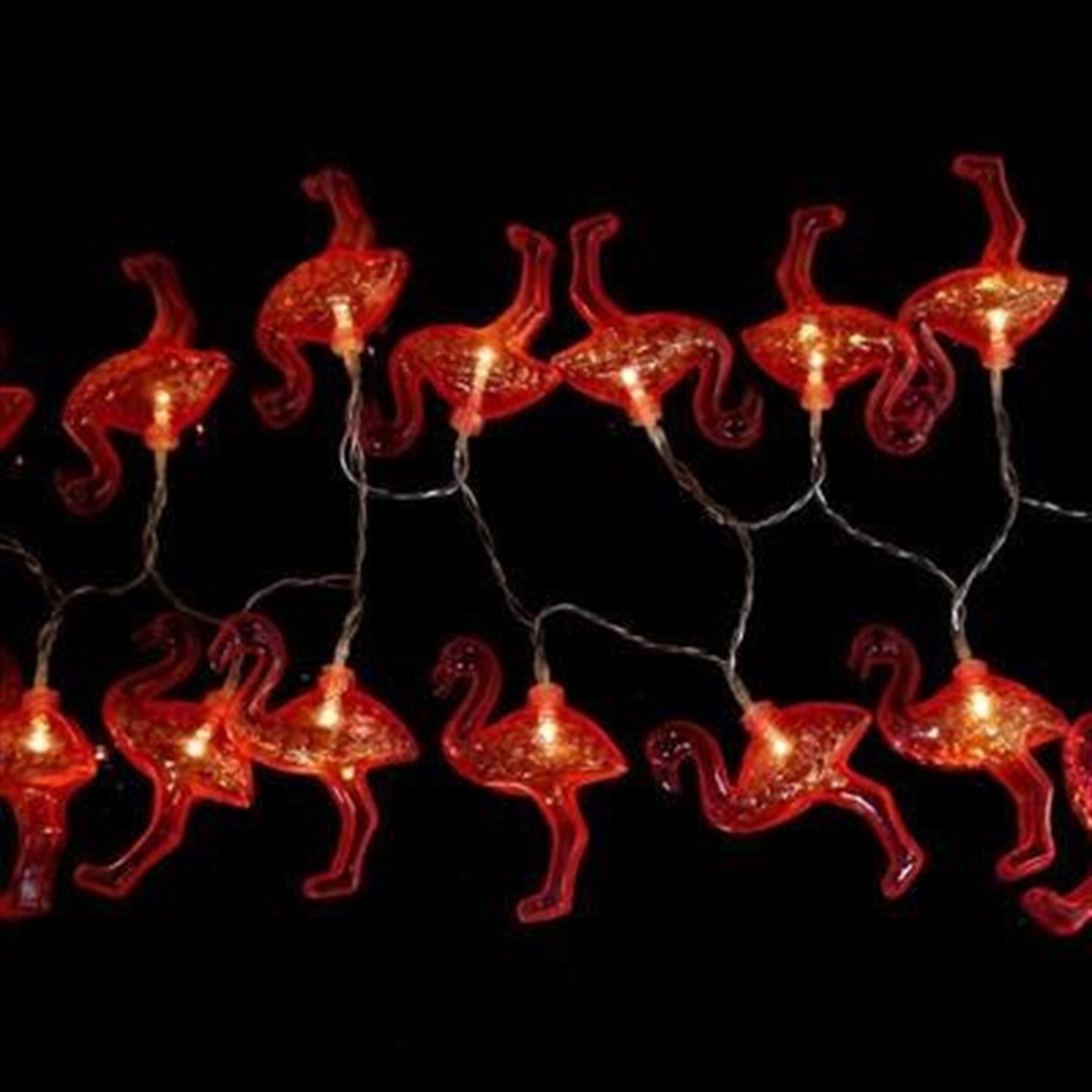 10'lu Pilli Led Flamingo Dekoratif Işık Zinciri Aydınlatma 1,5 Mt (5286)