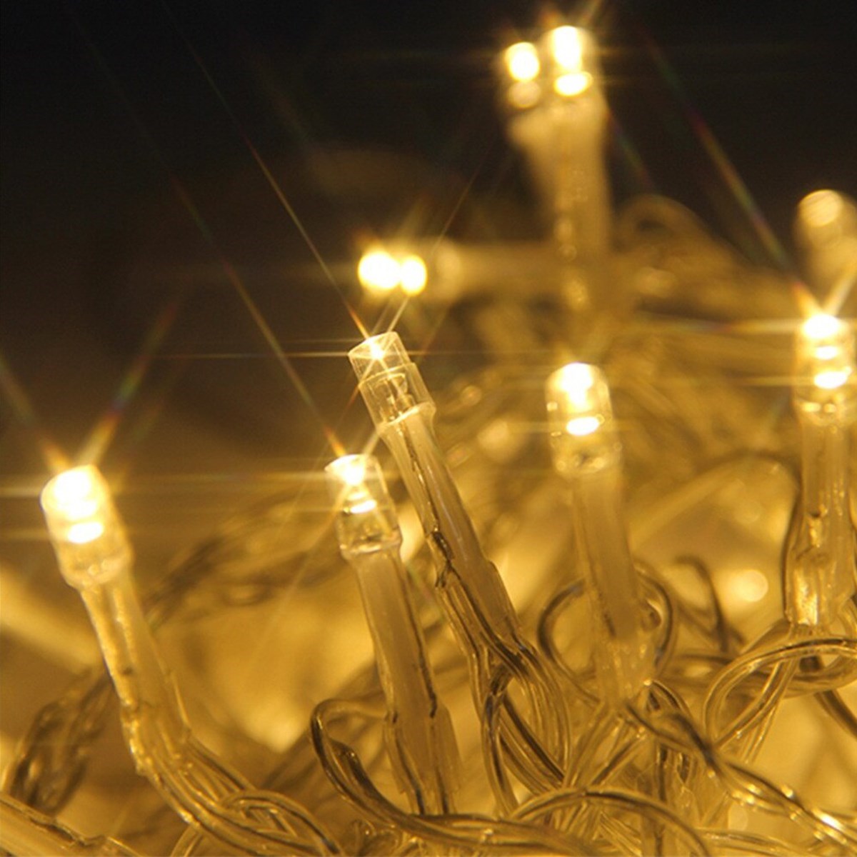 10 Metre 100 Ledli 8 Fonksiyonlu Dekoratif Lambader Sarı Lamba (5286)