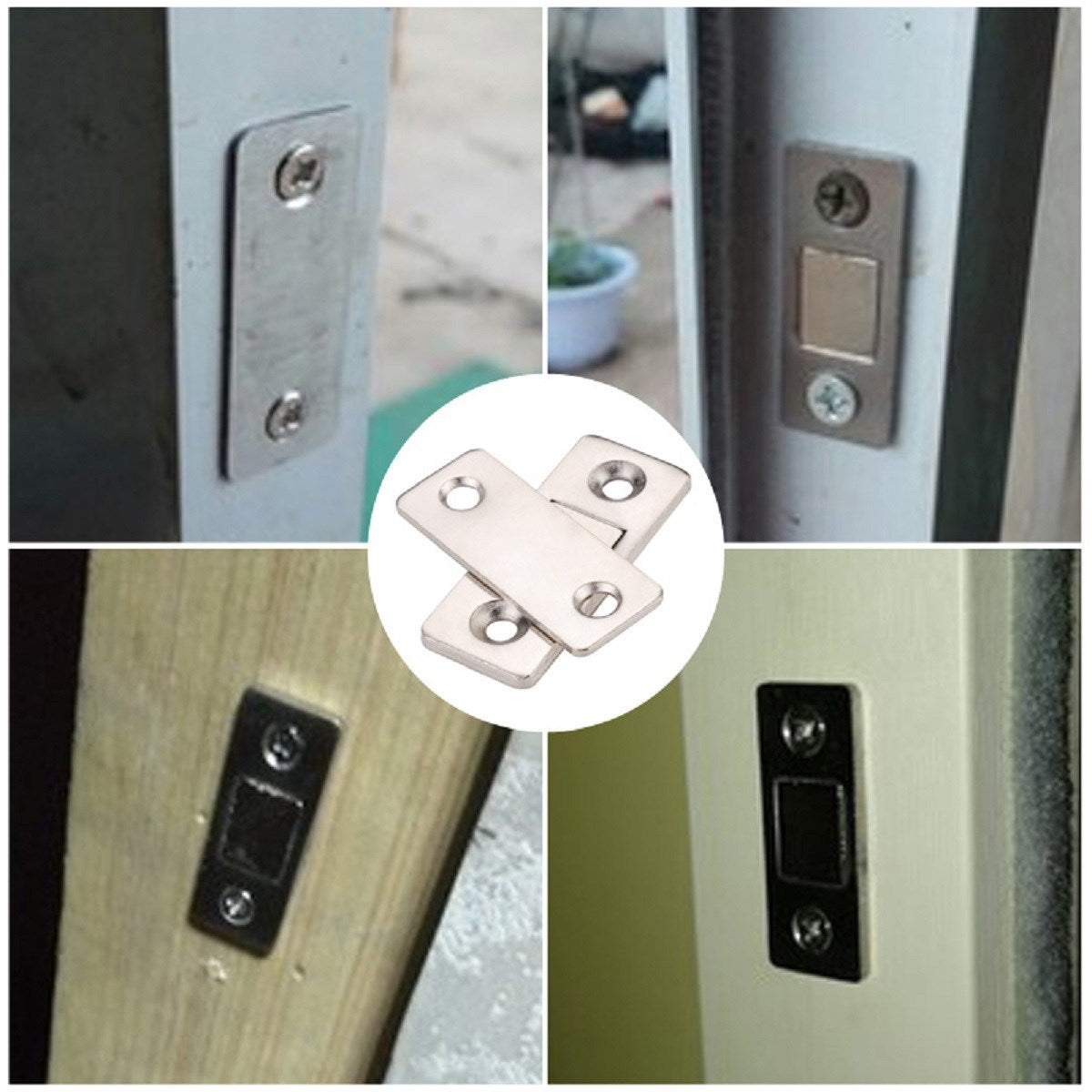 2 Çift Çok Amaçlı Kapı Kapak Dolap Çekmece Mobilya Durdurucu Kapatıcı Mıknatıslar (5286)