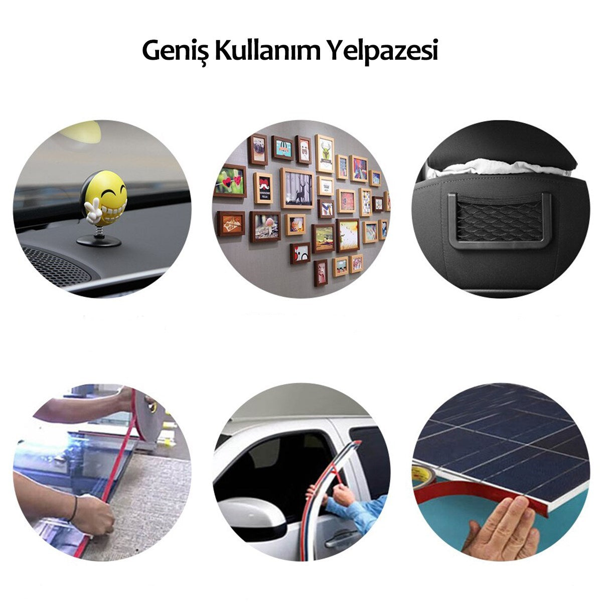 2 Metre Güçlü Yapışkanlı Çift Taraflı Slikon Pratik Şeffaf Bant (5286)