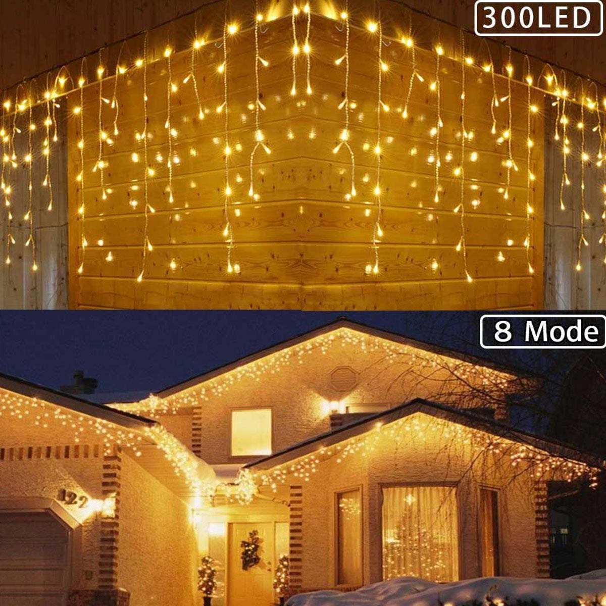8 Fonksiyonlu 16 Saçaklı Perde Led 3 x 1 (Günışığı) (5286)