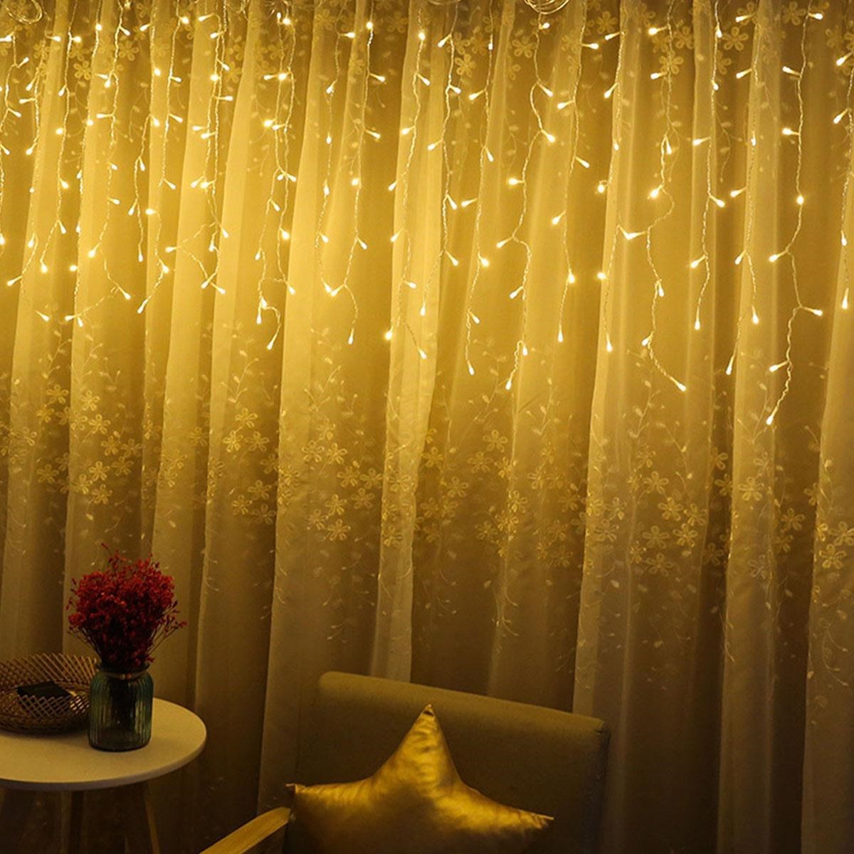 8 Fonksiyonlu 16 Saçaklı Perde Led 3 x 1 (Günışığı) (5286)