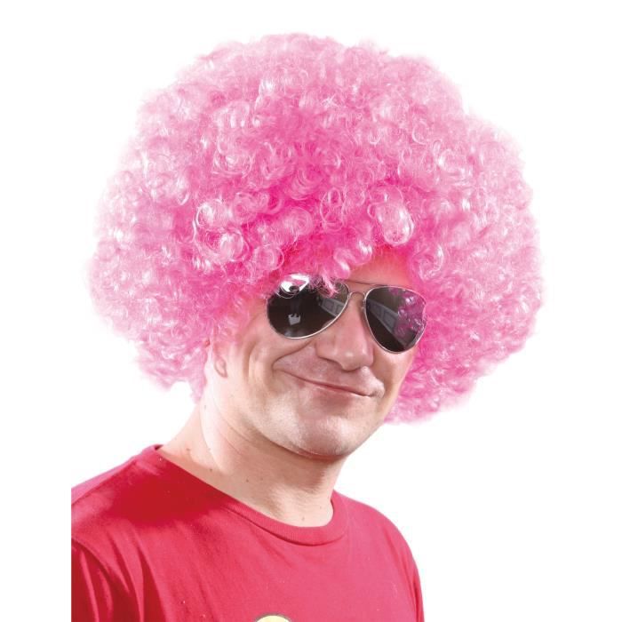 Açık Pembe Renk Kıvırcık Afro Bonus Peruk (5286)