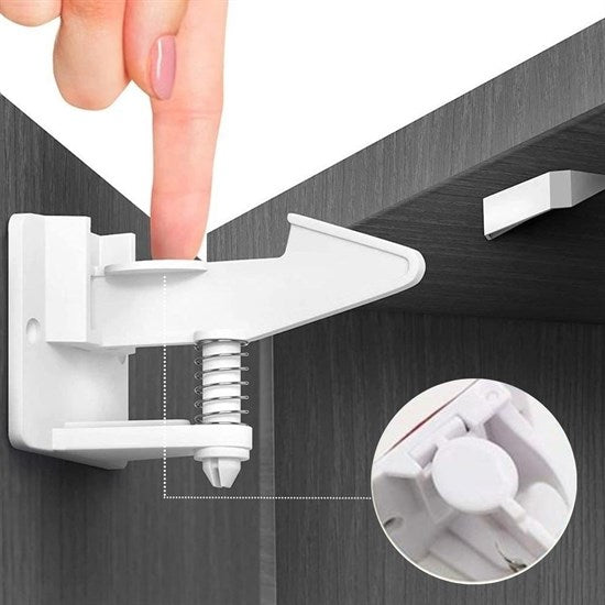 Bebek Çocuk Güvenliği Korumalı Yapışkan Çekmece ve Dolap İçin Tutucu Gizli Güvenlik Kilidi (5286)