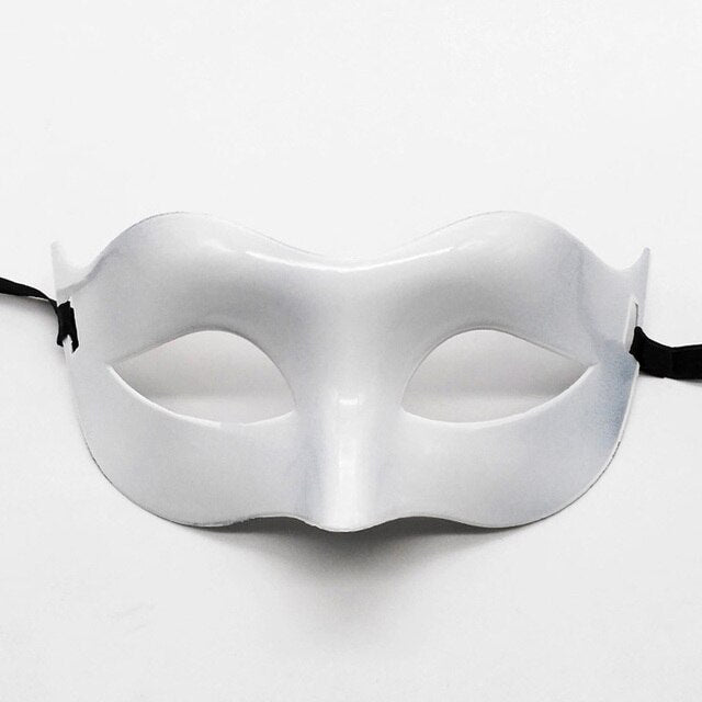 Beyaz Renk Masquerade Kostüm Partisi Venedik Balo Maskesi (5286)