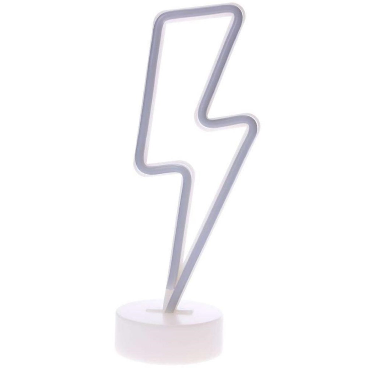 Dekoratif Şimşek Şeklinde Pilli Neon Led Lamba Süs Masa Lambası (5286)