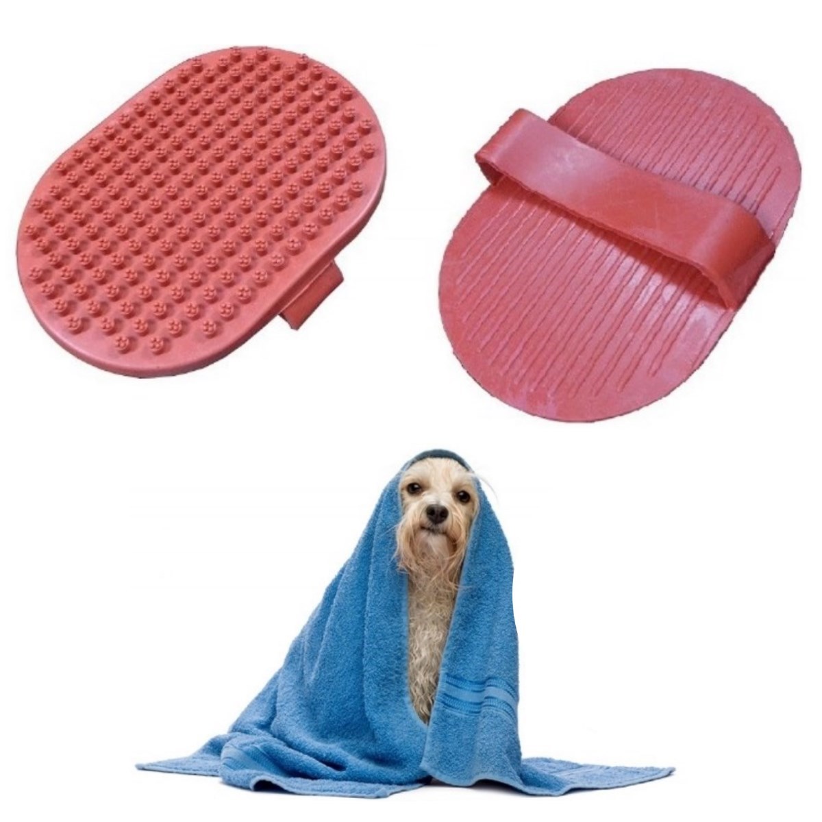 Ergonomik Masajlı Evcil Hayvan Kedi Köpek Yıkama Fırçası Aparatı (5286)