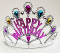 Gümüş Renk Happy Birthday Yazılı Doğum Günü Tacı 60 cm (5286)