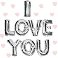 I Love You Folyo Balon Gümüş Renk 35 CM (5286)