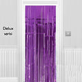Işıltılı Duvar ve Kapı Perdesi Mor Renk 90x200 cm (5286)