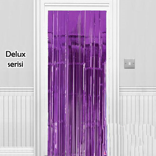 Işıltılı Duvar ve Kapı Perdesi Mor Renk 90x200 cm (5286)