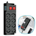 Isıya Dayanıklı Termal Akım Korumalı 2 Metre 16A 4000W 8li Priz ve 3 Usb Li Uzatma Kablosu (5286)
