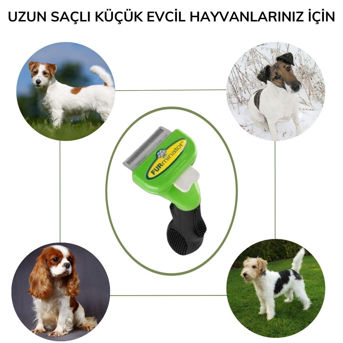 Kedi ve Köpekler İçin Uzun Tüylü Köpek Tarağı Tüy Toplayıcı tarak Small (5286)