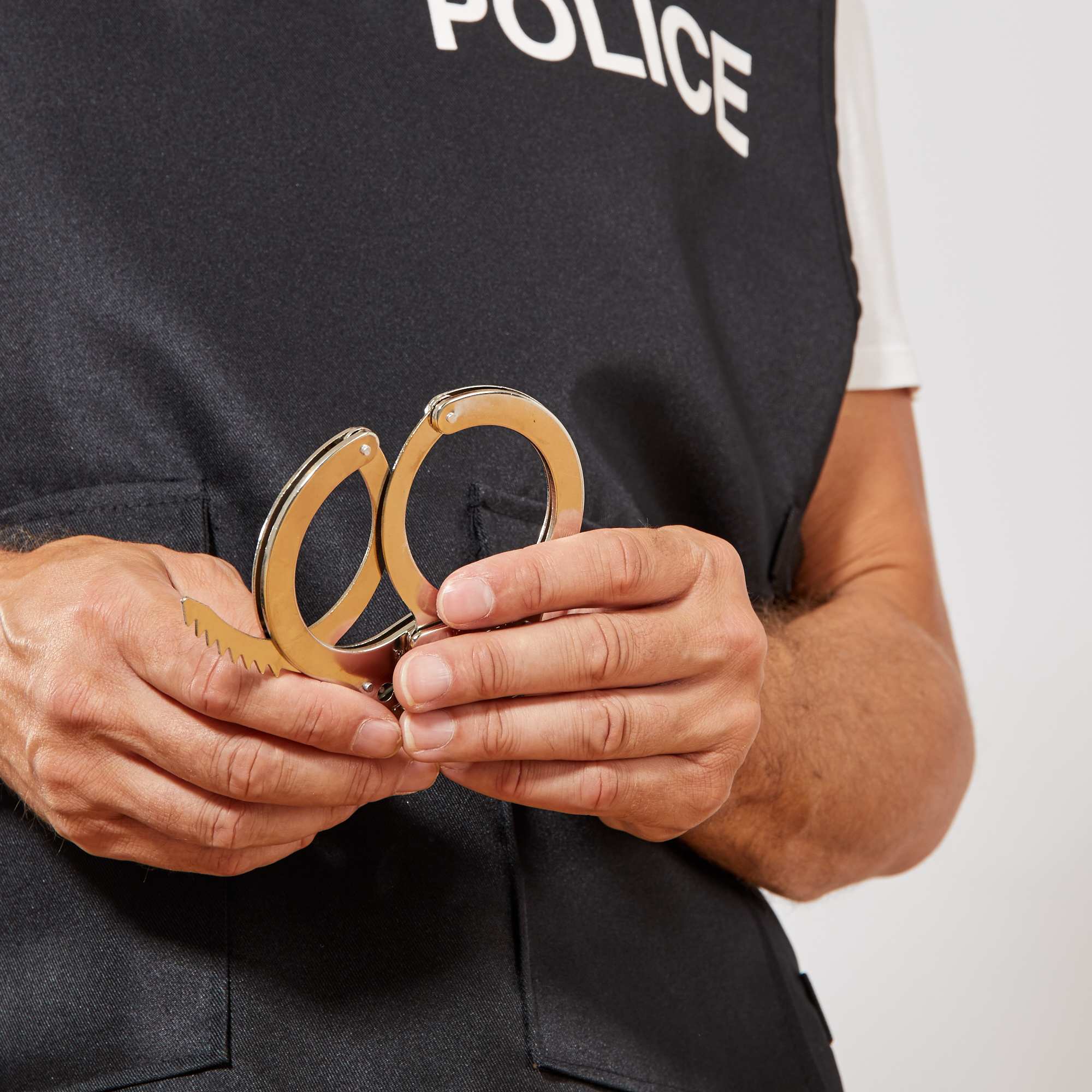 Metal Malzemeden İmal Anahtarlı Oyuncak Polis Kelepçesi (5286)