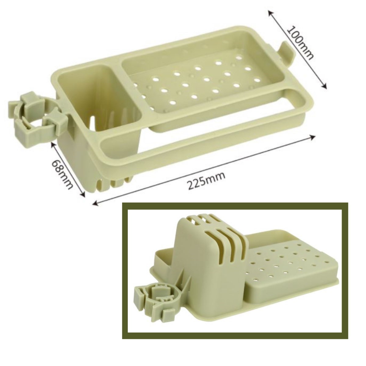 Musluğa Takılan Sünger Havlu Askılı Sabun Hazneli mutfak Banyo Lavabo Düzenleyici Organizer (5286)