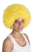 Sarı Renk Kıvırcık Afro Bonus Peruk (5286)