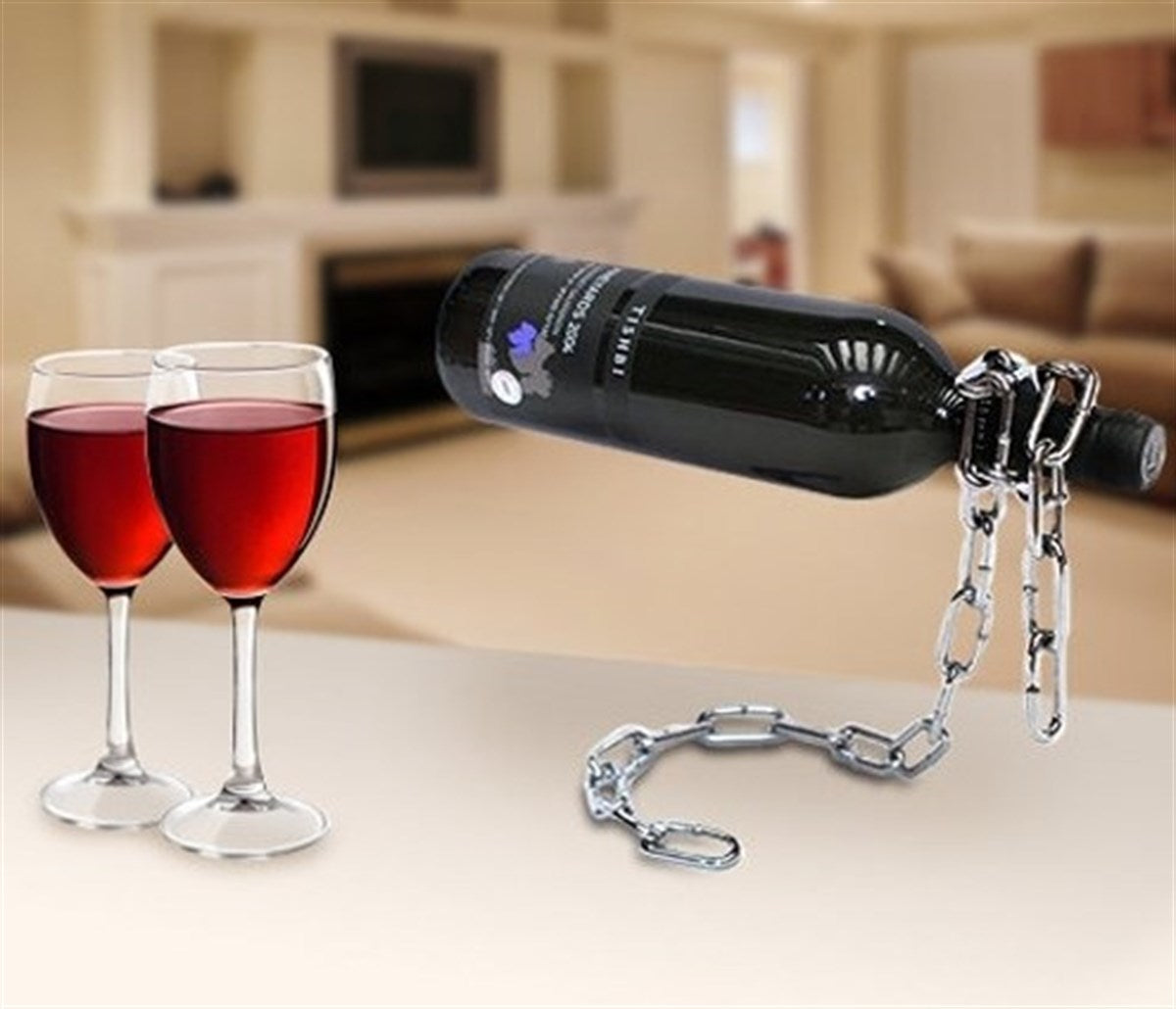 Sihirli İlüzyon Zincir Uçan Şişe Eşya Tutucu Aparat Chain Holder (5286)