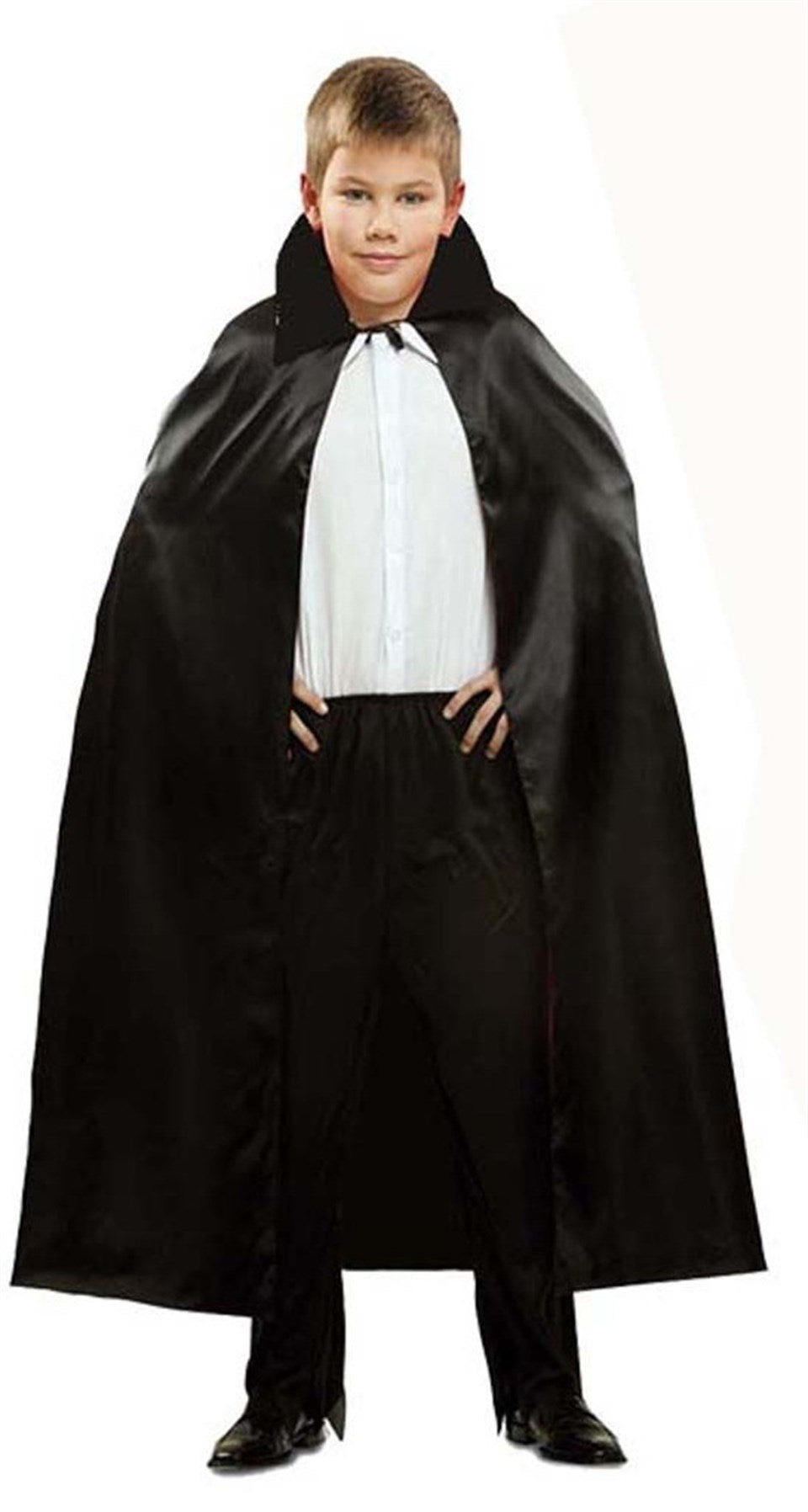 Siyah Renk Yakalı Halloween Pelerini 90 cm (5286)