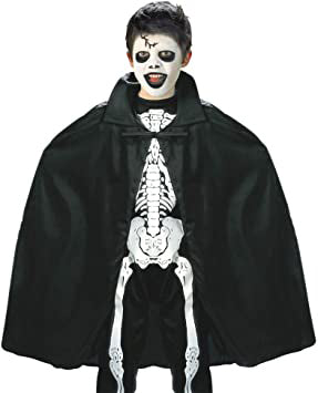 Siyah Renk Yakalı Halloween Pelerini 90 cm (5286)