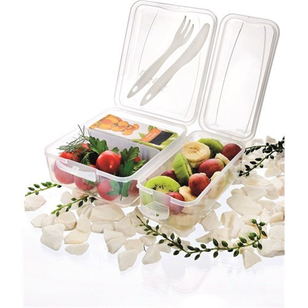 Takeaway Ergonomik Asorti Çatal Bıçaklı Pratik Yoğurt Saklama Kabı (5286)