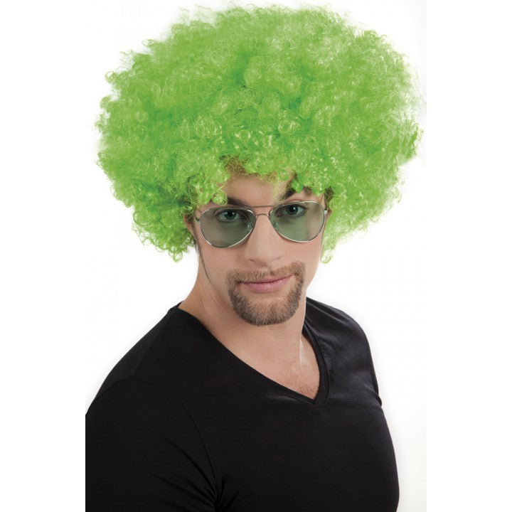 Yeşil Renk Kıvırcık Afro Bonus Peruk (5286)