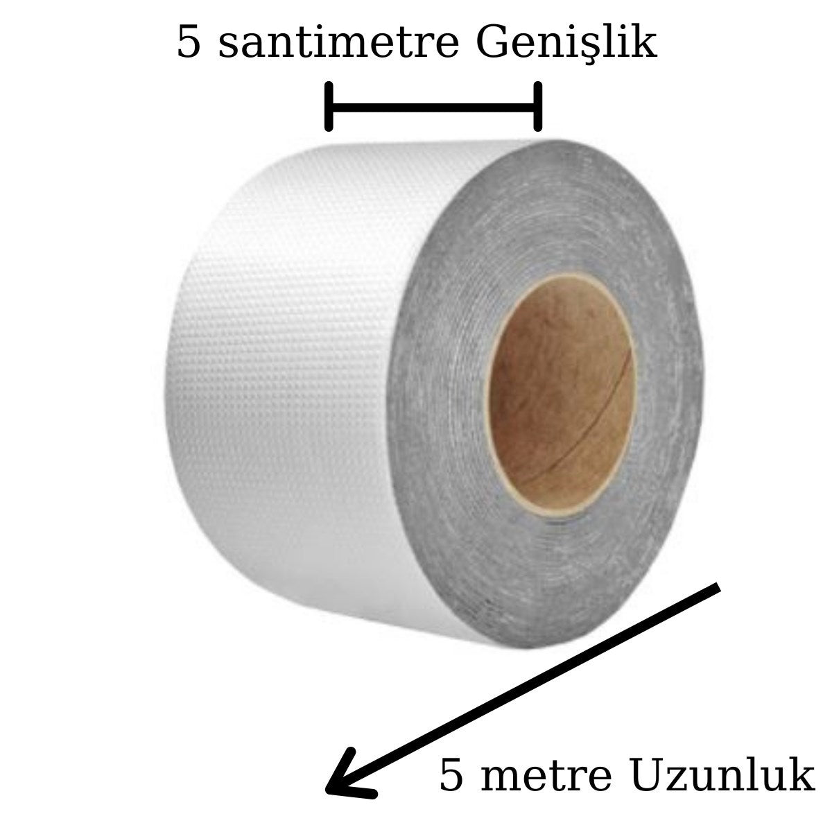 Yüksek Sıcaklık Dayanan Su Geçirmez Çatı Boru Duvar Çatlak Onarıcı Yapışkan Bant Folyo 5 cm (5286)