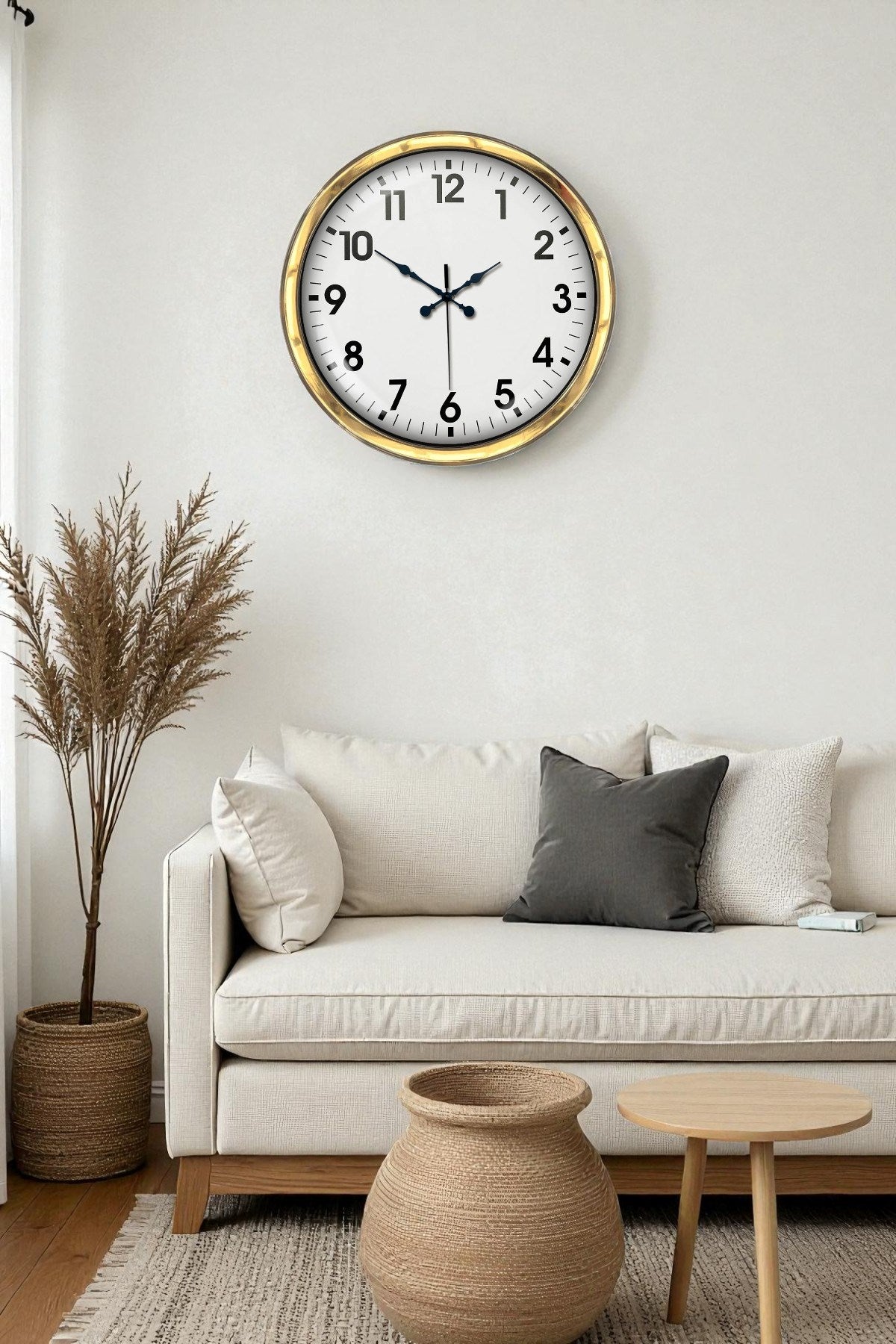 Royal White Gold Classic 40 Cm Metal Duvar Saati