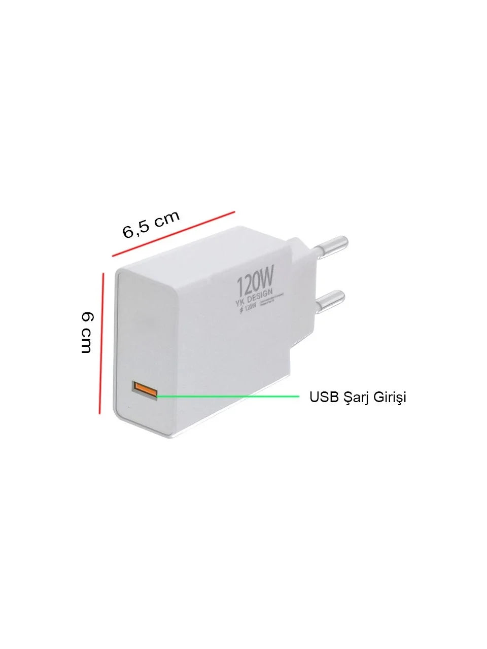 120W Süper Hızlı Şarj Cihazı - USB Type-C (5286)