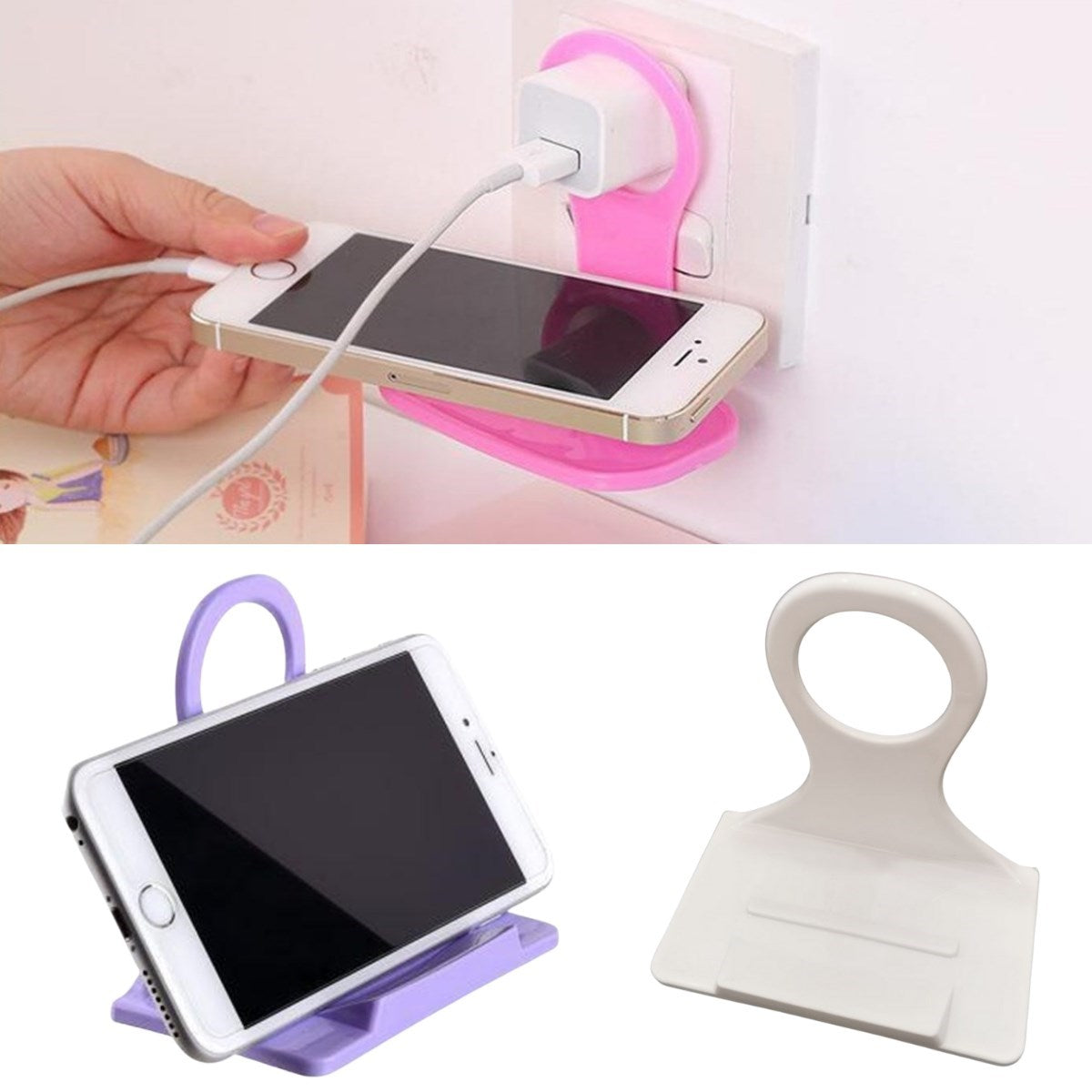 ANKAVERSE® Universal Şarj Priz Askısı ve Telefon/Tablet Standı