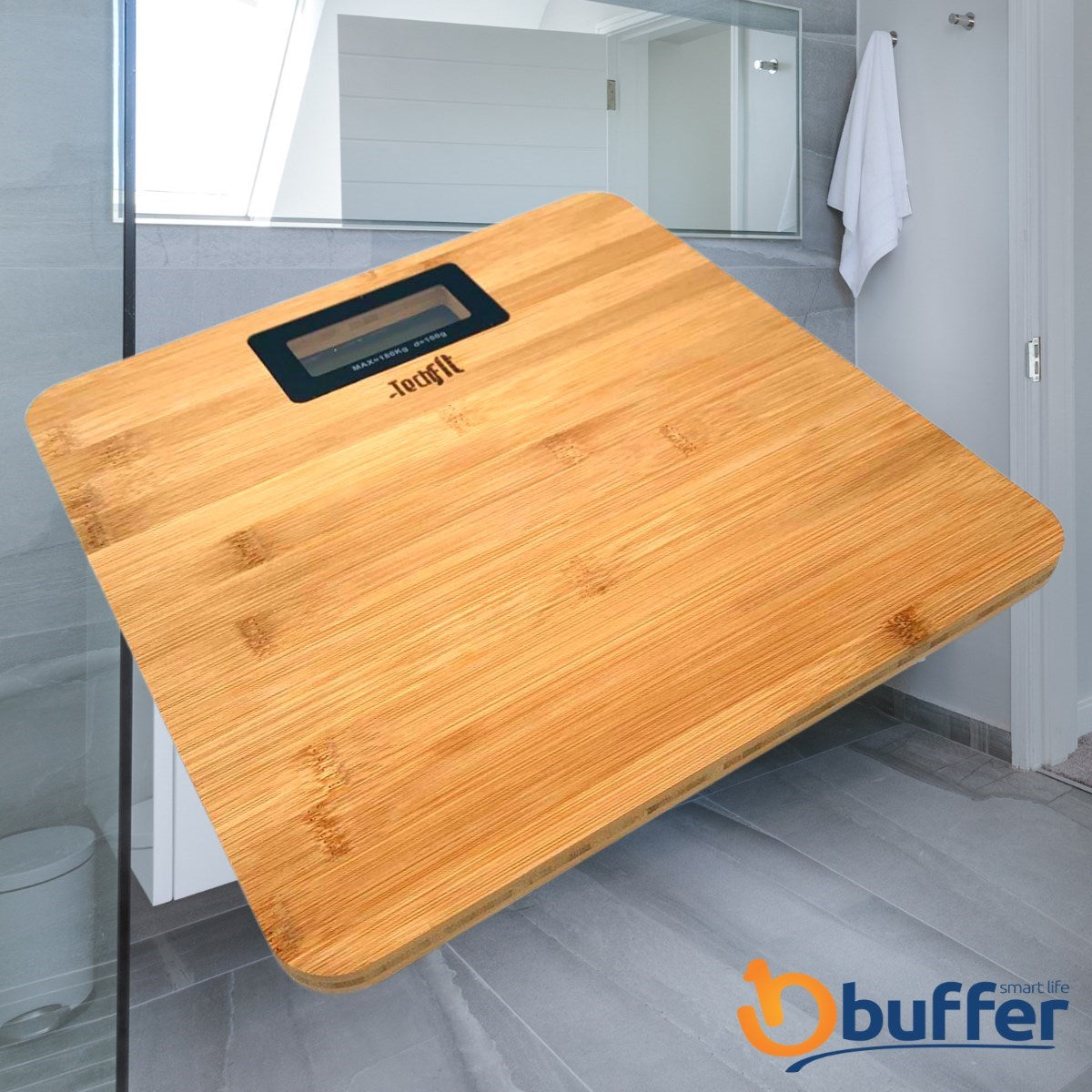 ANKAVERSE® Techfit Bambu Banyo Baskülü Yüksek Hassasiyetli Darbelere Dijital Dayanıklı Terazi Tf 1065 M