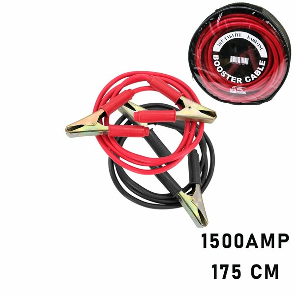 1500 AMPER KAMYON İÇİN AKÜ TAKVİYE KABLOSU 175CM - PENCERELİ BEZ ÇANTALI (5286)