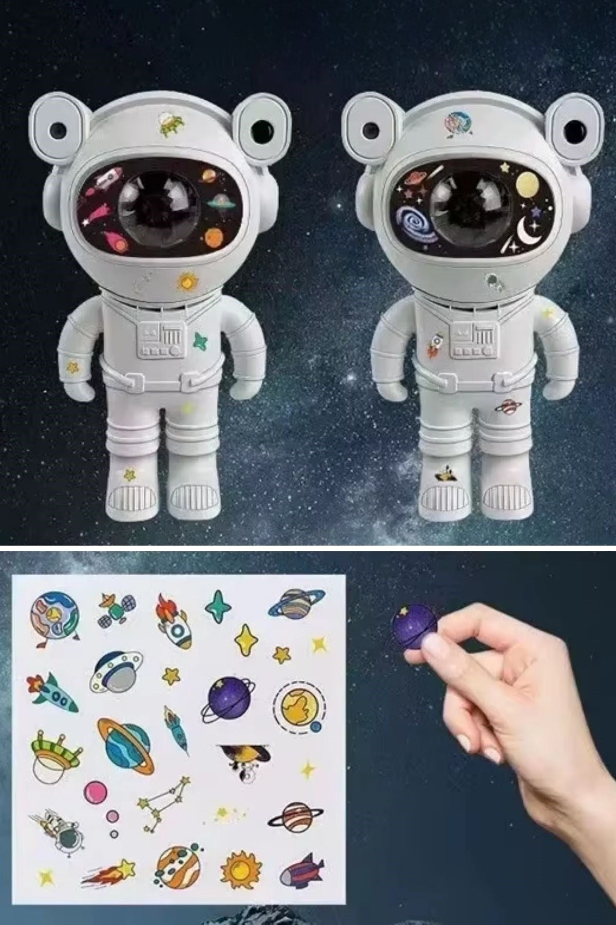 ANKAVERSE® Kumandalı Astronot Sticker Gece Lambası