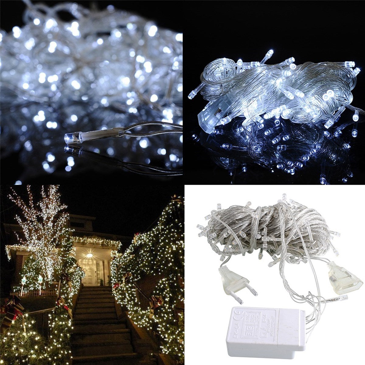 ANKAVERSE® 10m Beyaz LED Dekor Işığı - 100 LED, 8 Mod