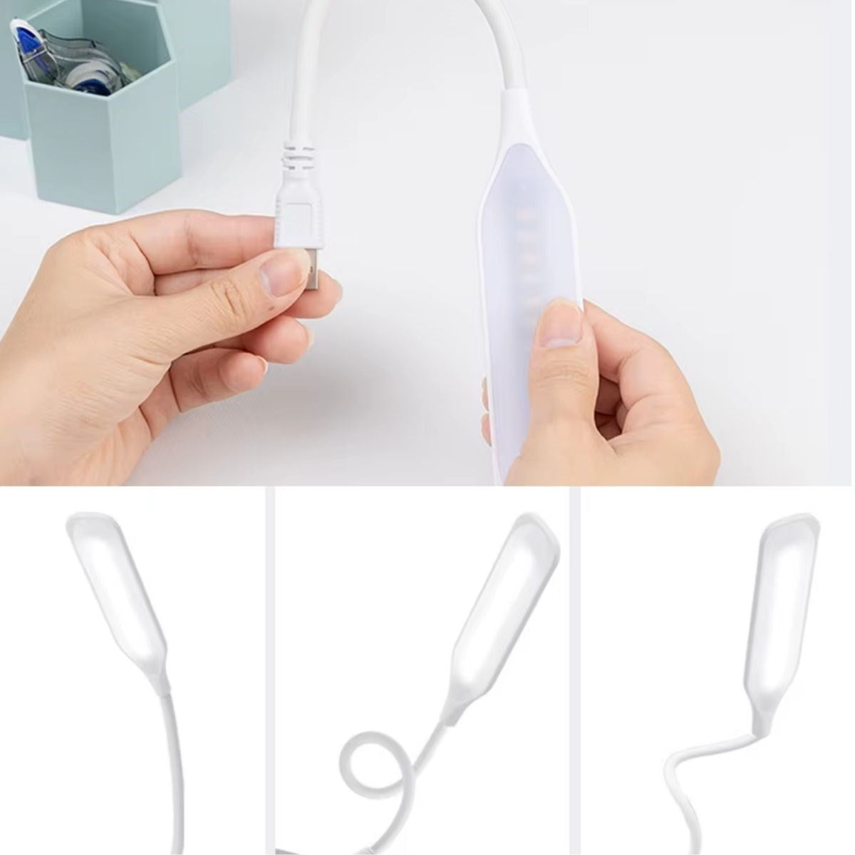ANKAVERSE® USB Dokunmatik 14 LED Masa Lambası - Beyaz